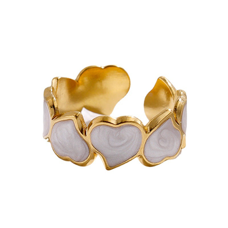 Boho Heart Stainless Steel Ring