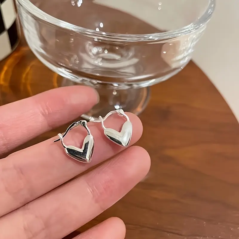 Heart Huggie Earrings