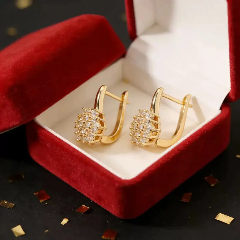 Diamond Sunflower Earrings