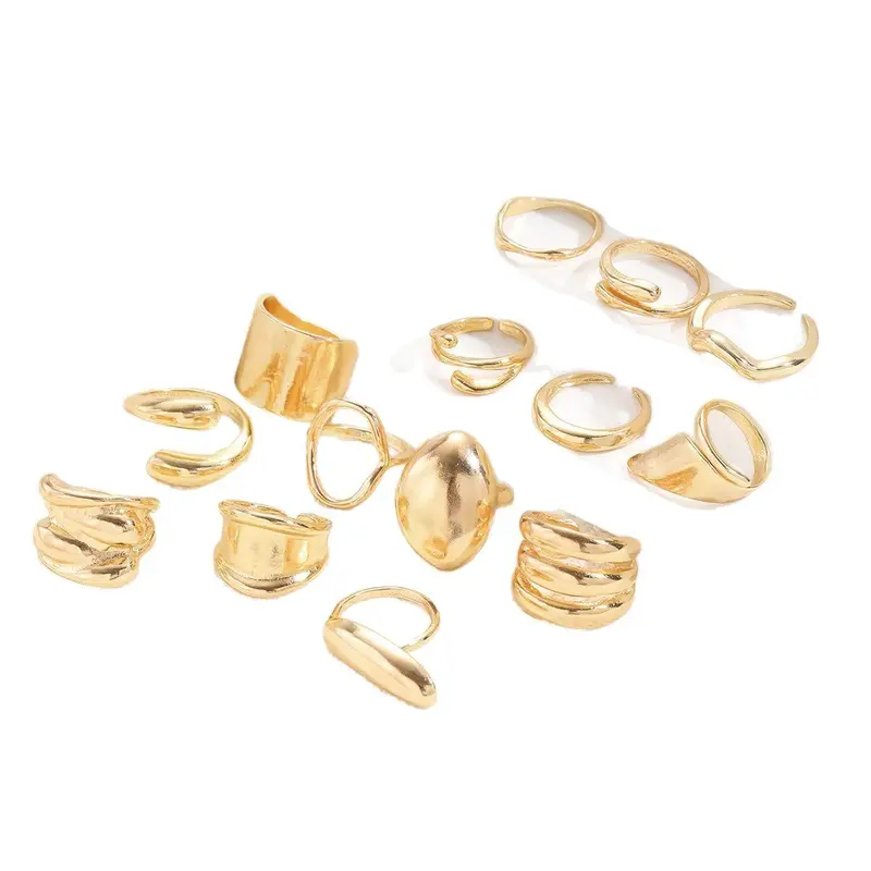 14pc Chunky Ring Set