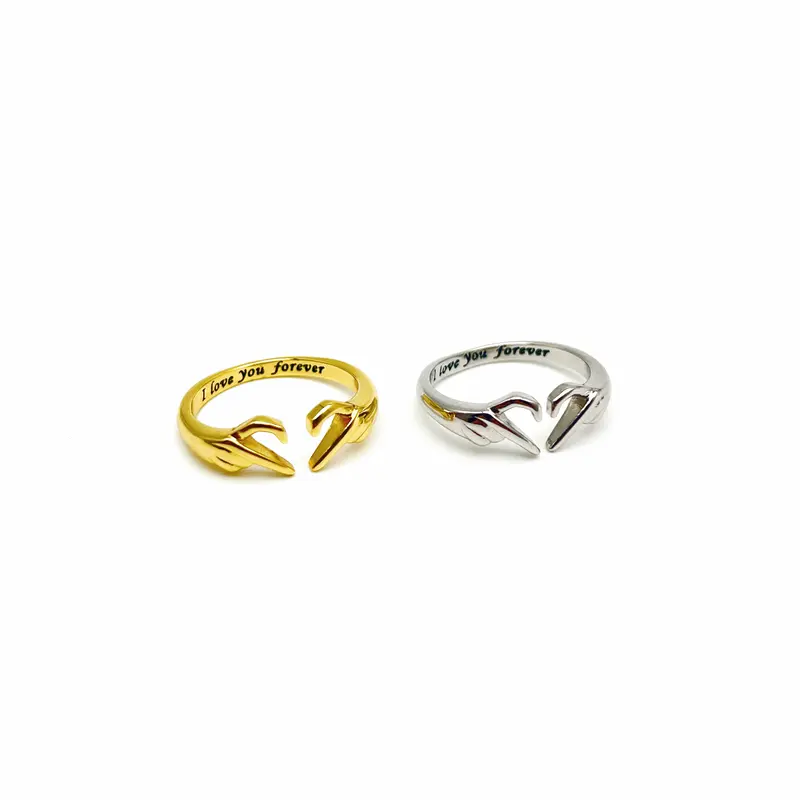 Adjustable Hand Heart Ring