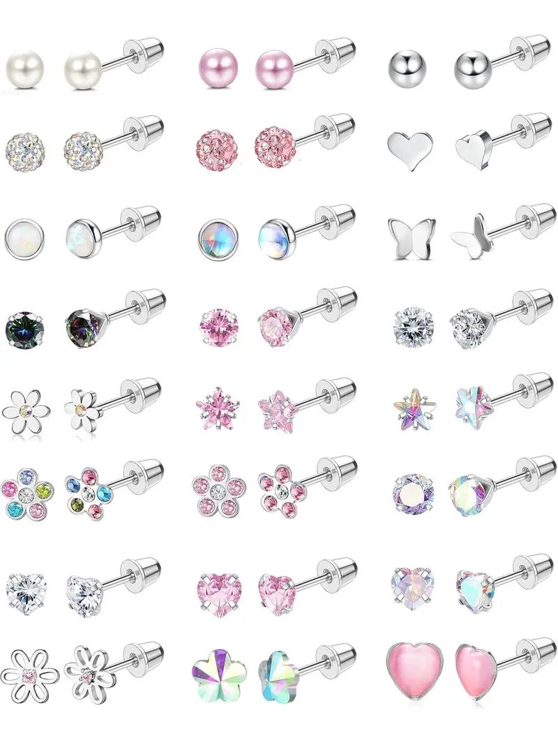 24 Pair (48 pcs) Assorted Earrings Set