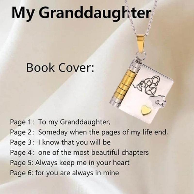 Book Necklace For Granddaughter