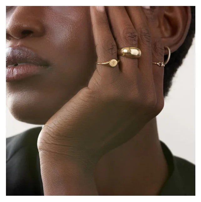 Engraved Initial Signet Ring