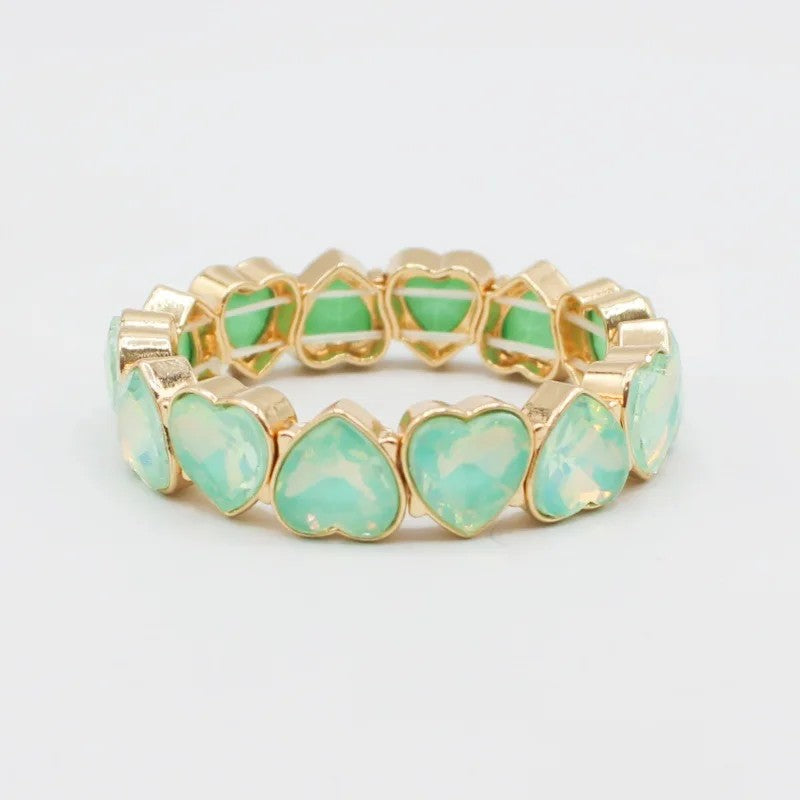 Multicolor Heart Cuff Bracelet