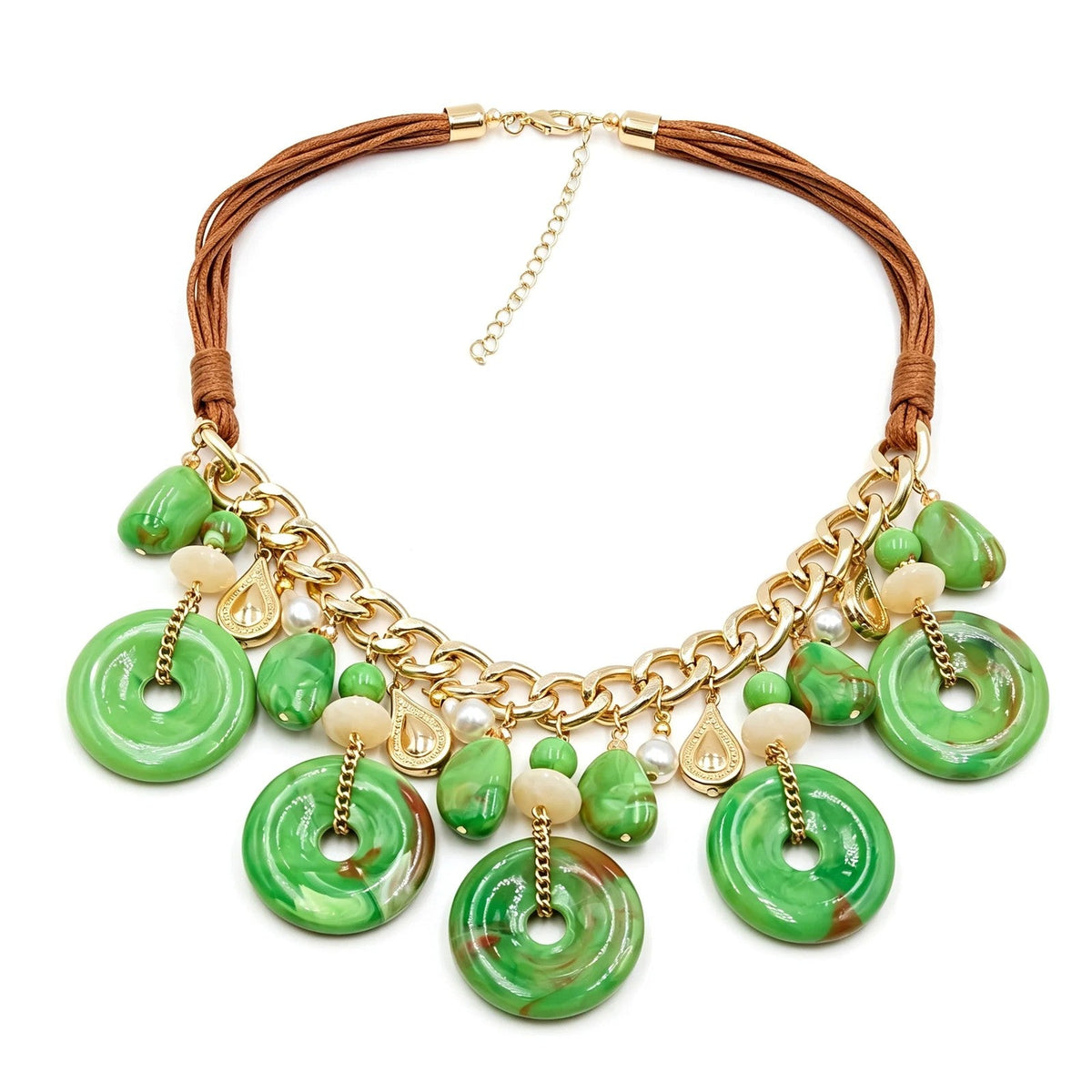 Teal Drop Bead Necklace