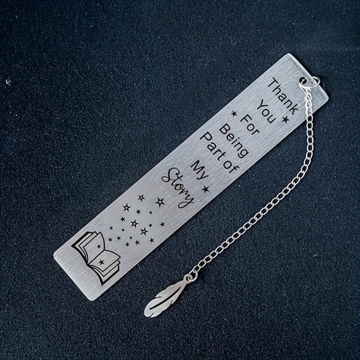 Book & Feather Bookmark