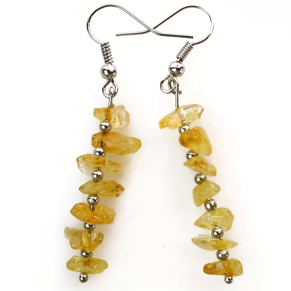 Blue Stone Drop Earrings
