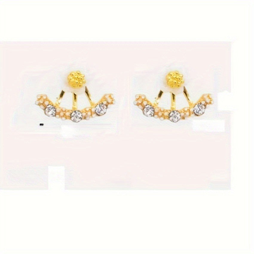 Floral Crystal Cuff Earring