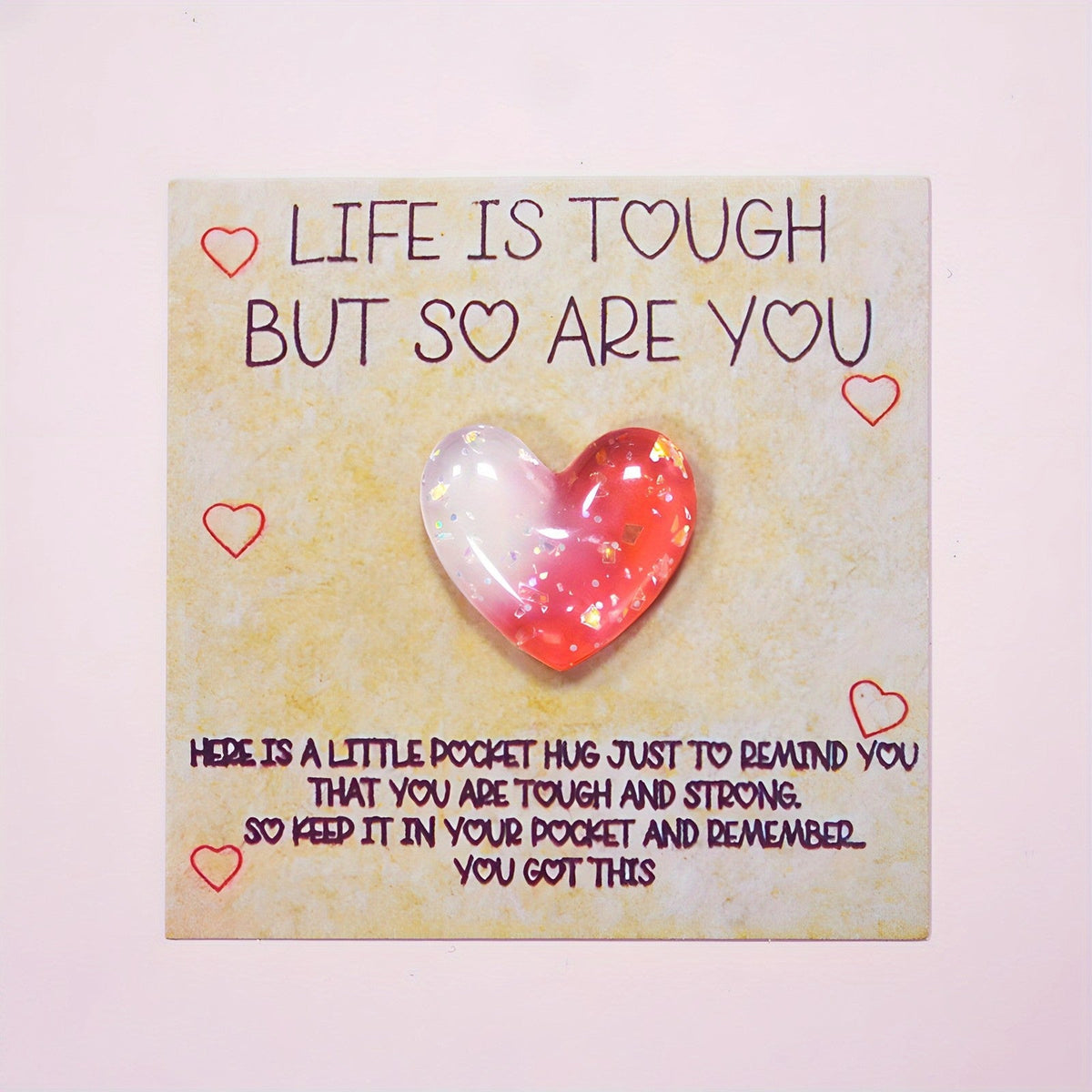 Glitter Heart Keepsake Card