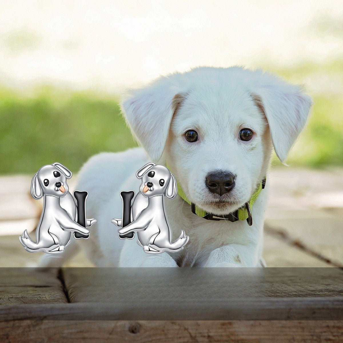Labrador Dog Stud Earrings