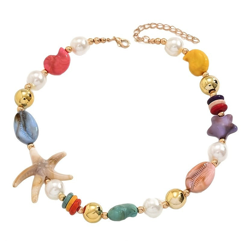 Ocean Charm Beaded Necklace
