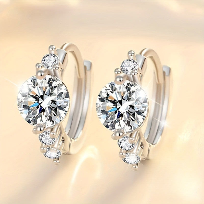 Crystal Vine Hoop Earrings