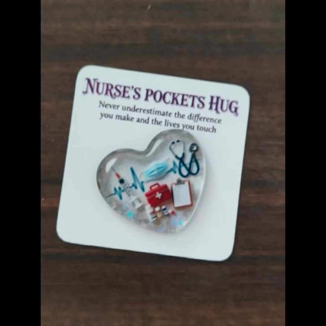 Nurse Pocket Hug Heart Token