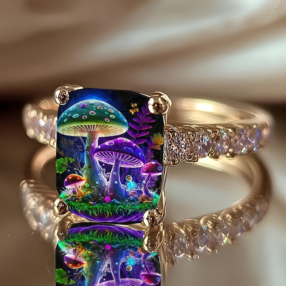 Neon Mushroom Square Ring