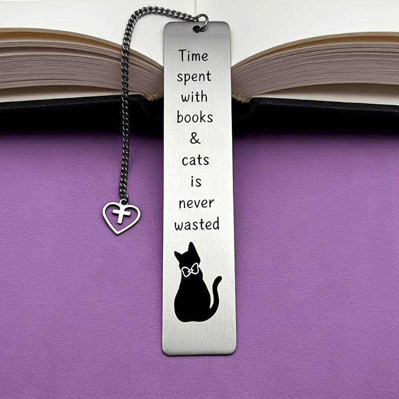 Cat Silhouette Quote Bookmark