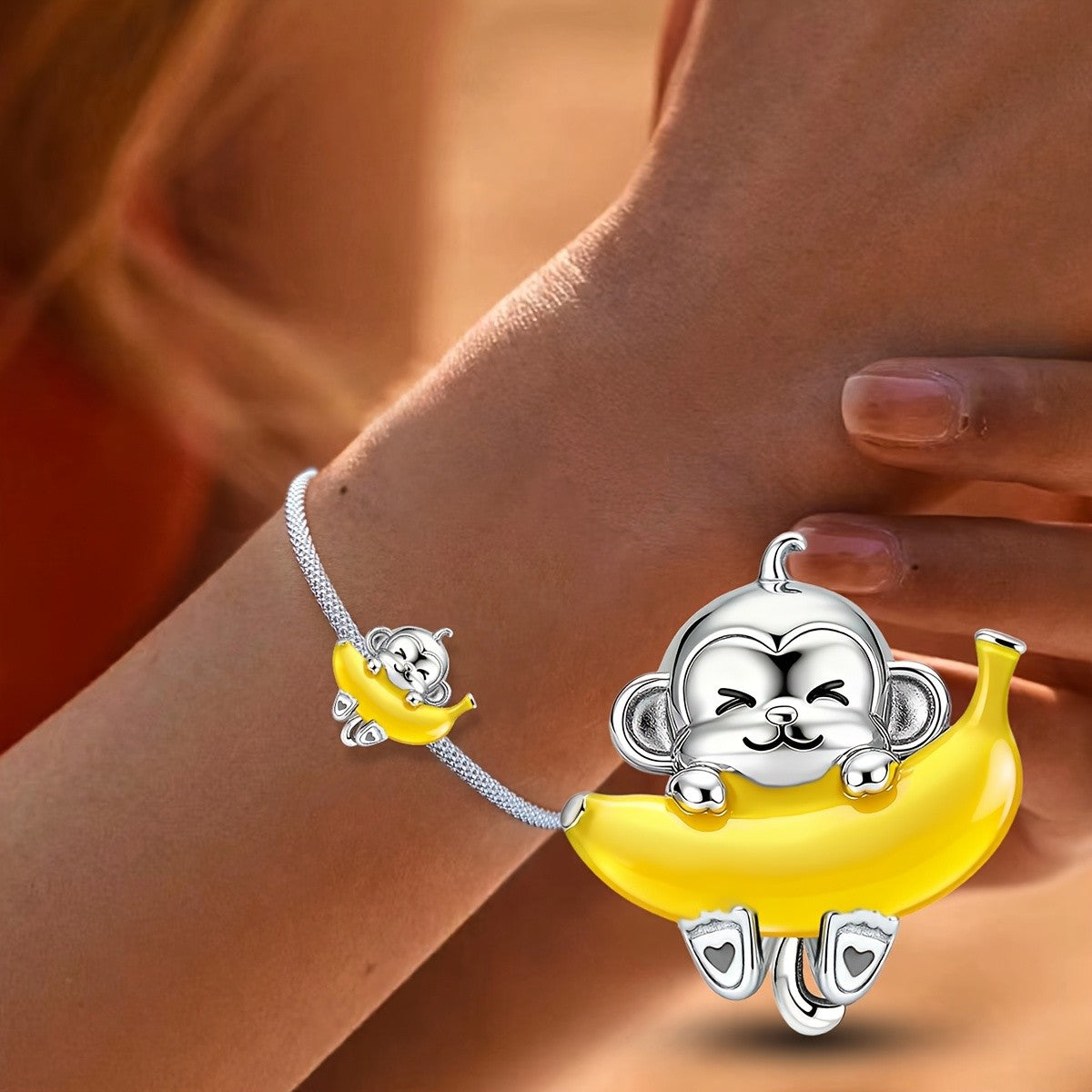 Monkey & Banana Charm
