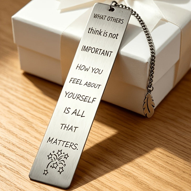 White Inspirational Quote Bookmark