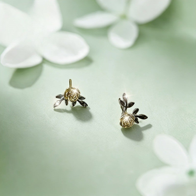 Rose Flower Stud Earrings