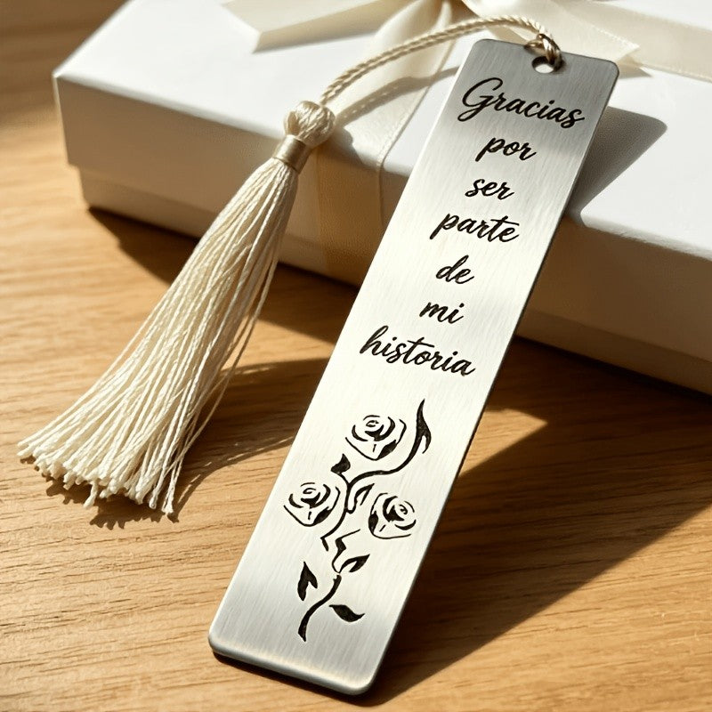 Rose Engraved Bookmark