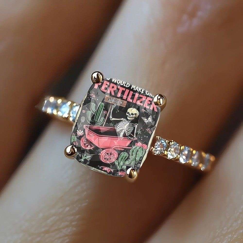 Skeleton Garden Square Ring