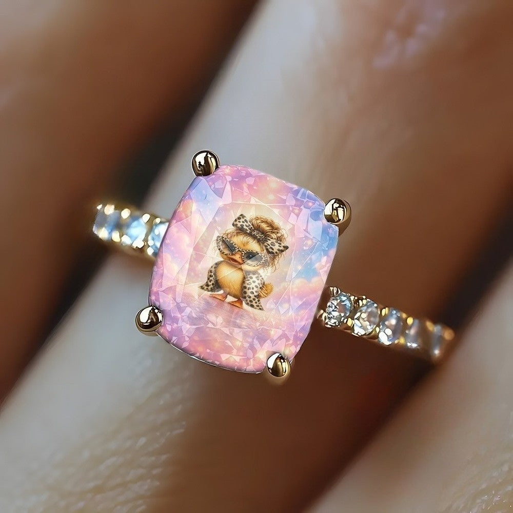 Iridescent Duck Square Ring