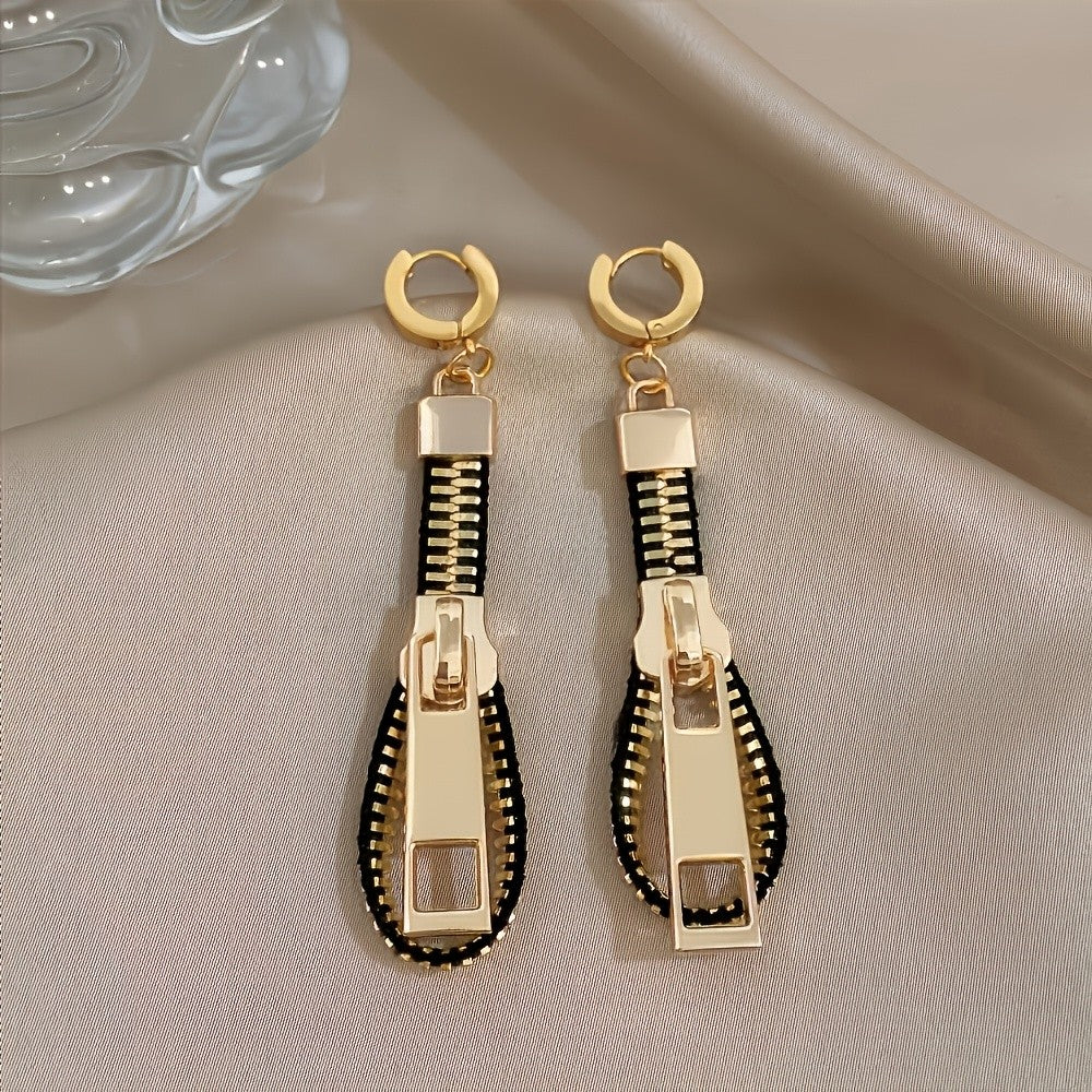 Zipper Drop Earrings