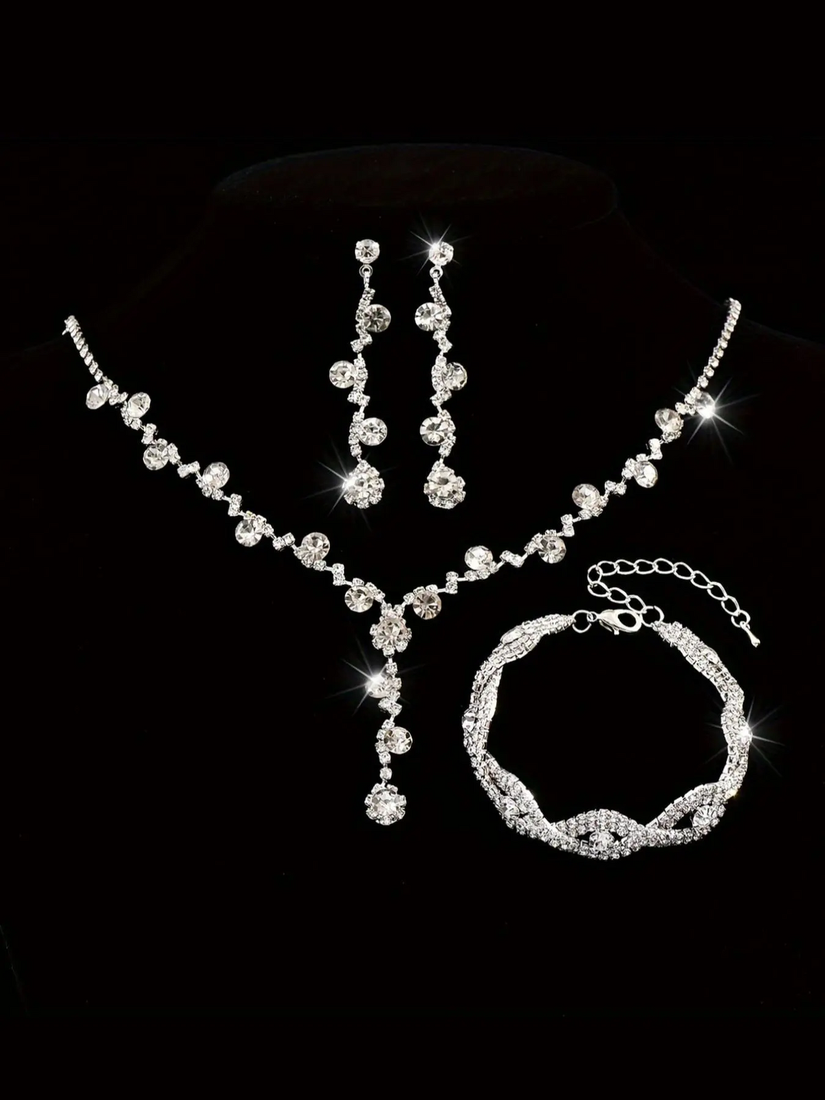 Elegant Rhinestone Jewelry Set