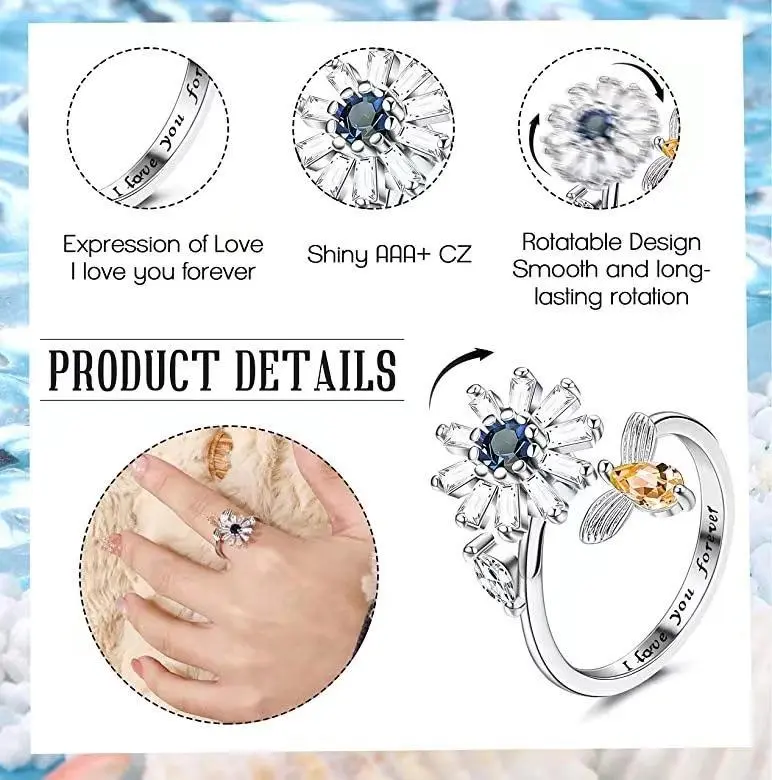 Worry Sunflower Ring