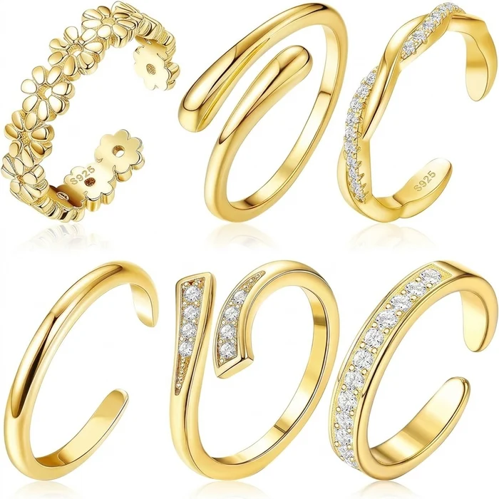 14k 12pc Toe Ring Set