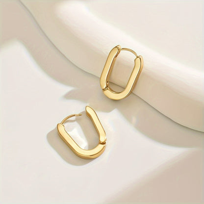 Rectangular Huggie Hoop Earrings