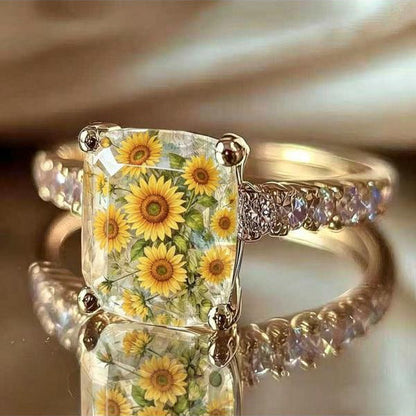 Sunflower Square Ring