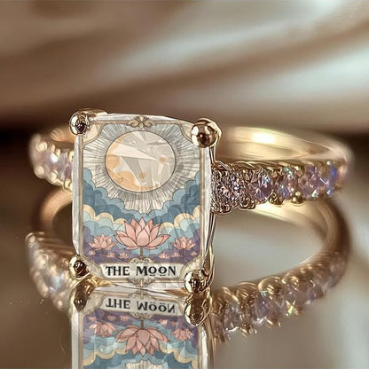 Moon Tarot Square Ring
