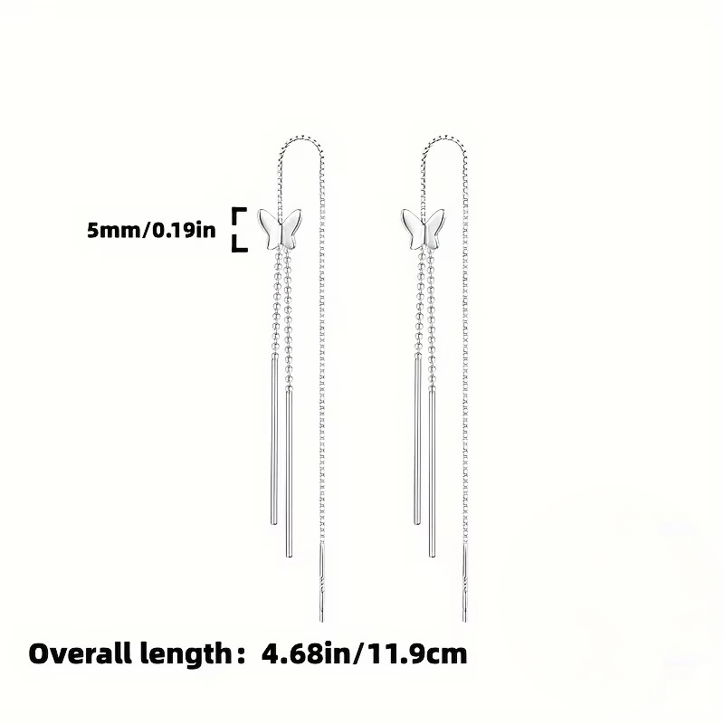 Butterfly Threader Drop Earrings