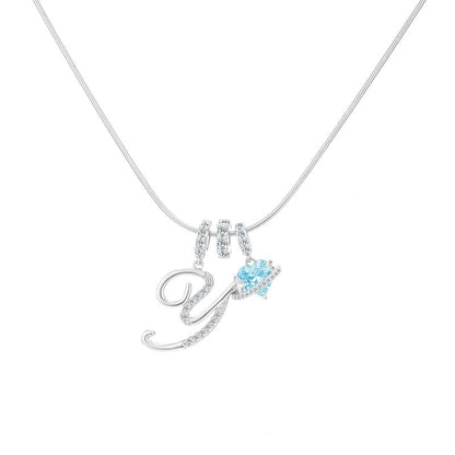 Initial Heart Charm Necklace