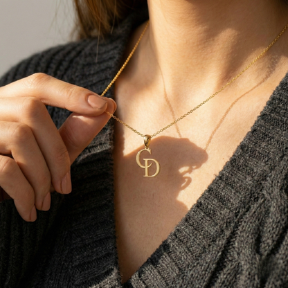 Personalized Letter Necklace w/FREE Matching Bracelet