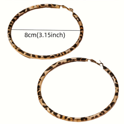 Wild Leopard Hoop Earrings