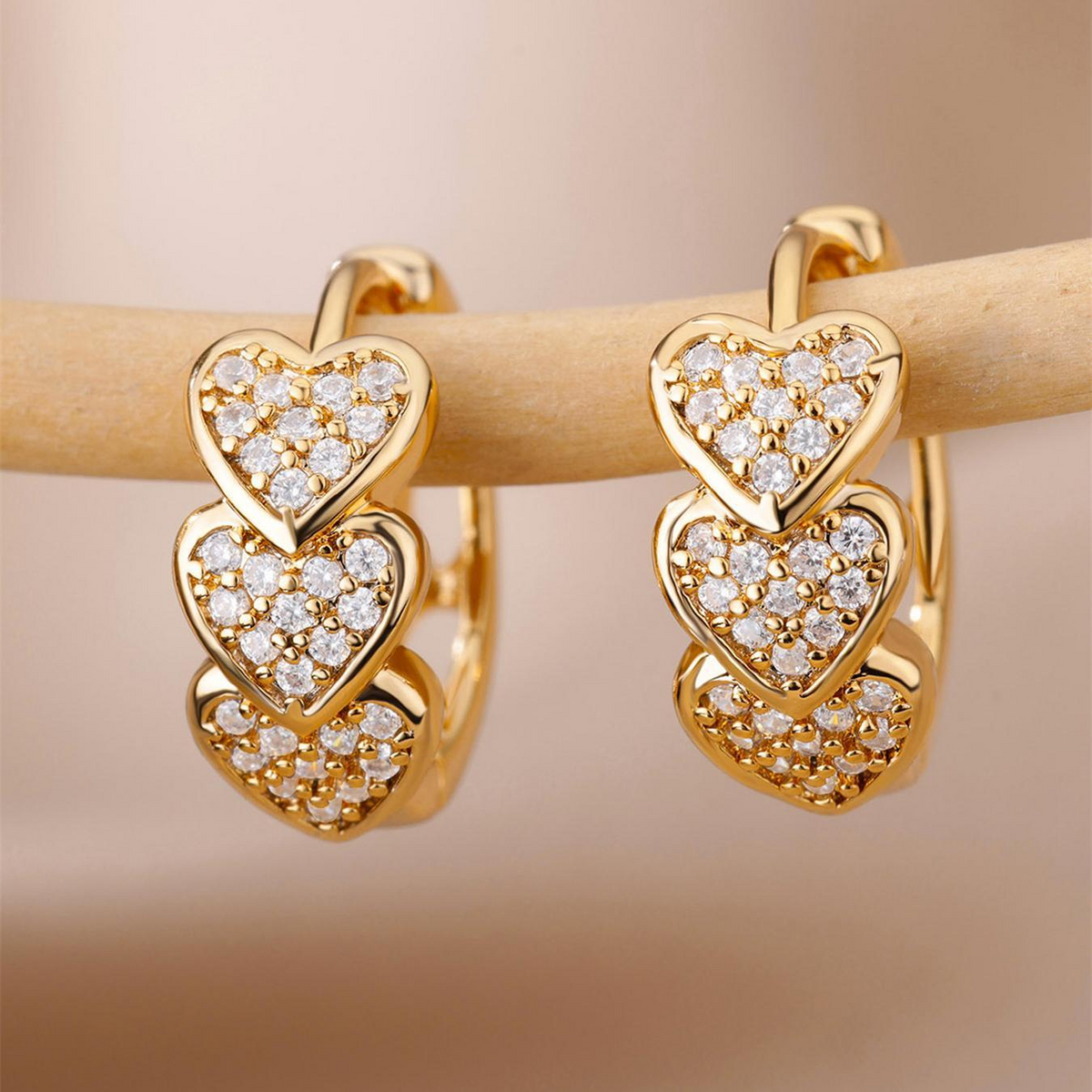 5 Pair Elegant Butterfly Heart Earrings Set