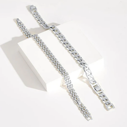 2pc 14k Chunky Link Anklets