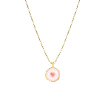 Two Tone Glow Heart Necklace