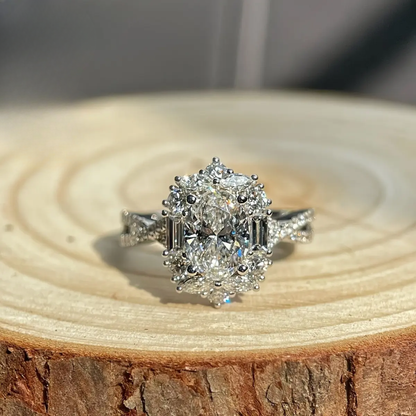 Elegant Oval Twist Ring