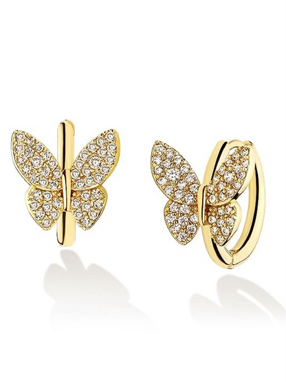5 Pair Elegant Butterfly Heart Earrings Set
