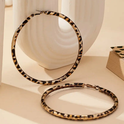 Wild Leopard Hoop Earrings