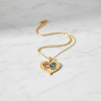 Birthstone Heart Necklace