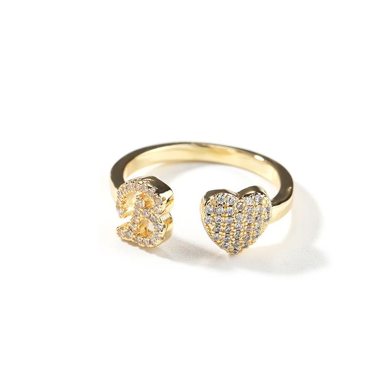 Diamond Initial Ring