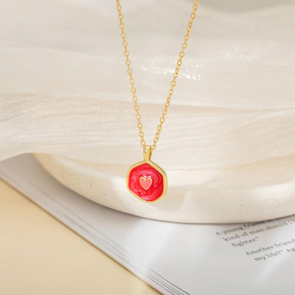 Two Tone Glow Heart Necklace