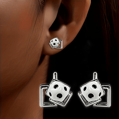 Geometric Soccer Stud Earrings