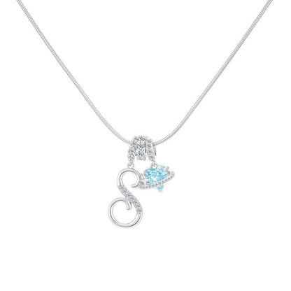 Initial Heart Charm Necklace