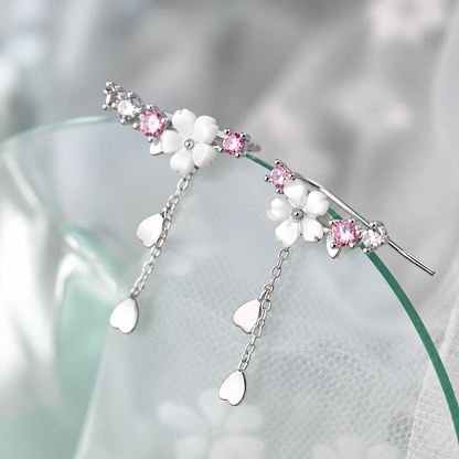 Sakura Tassel Drop Earrings