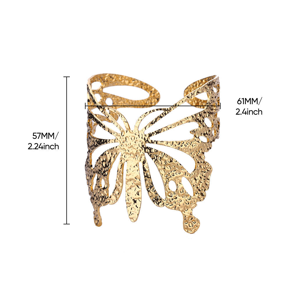 Butterfly Wide Cuff Bracelet